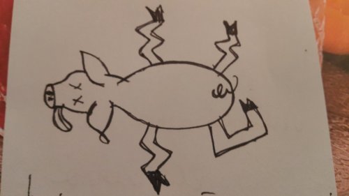 "Śfinx z powyłamywanymi nogami"